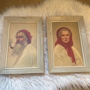 Old Man/Woman of Capri vintage prints